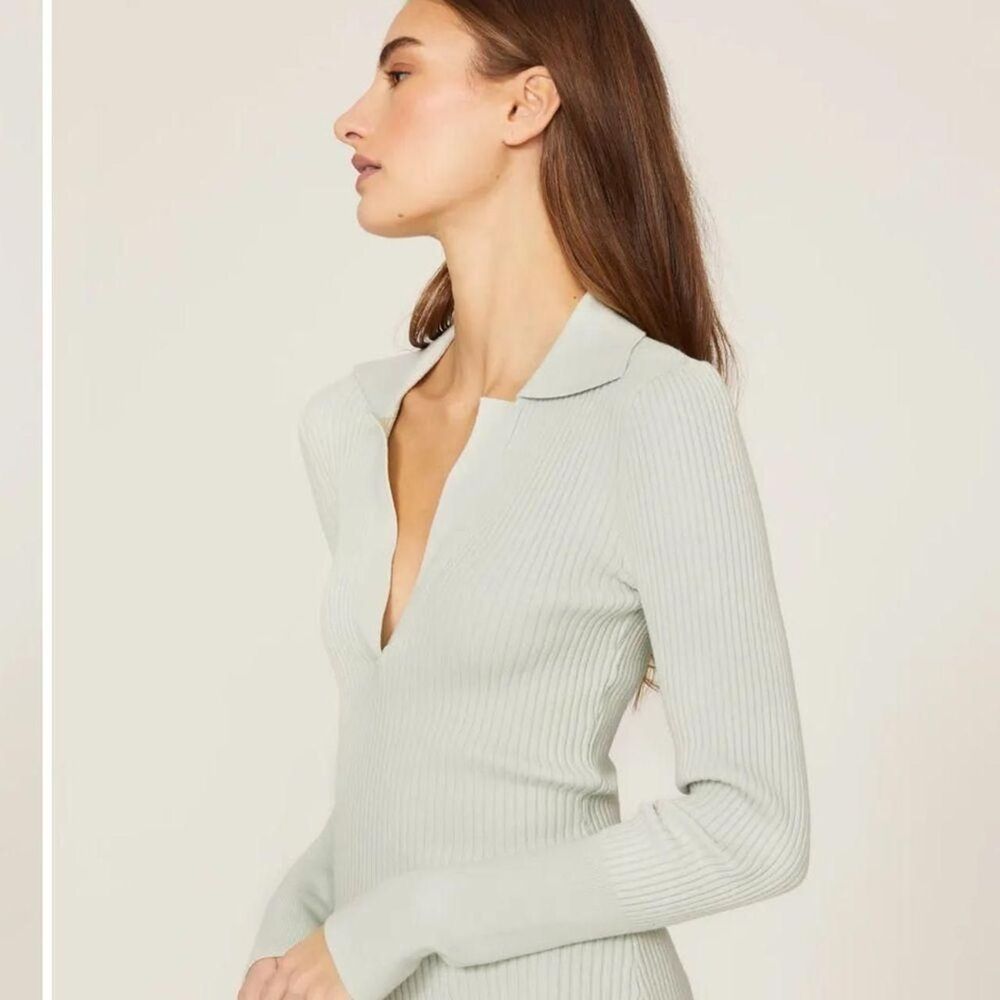 Toccin Mixed Rib Henley Sweater